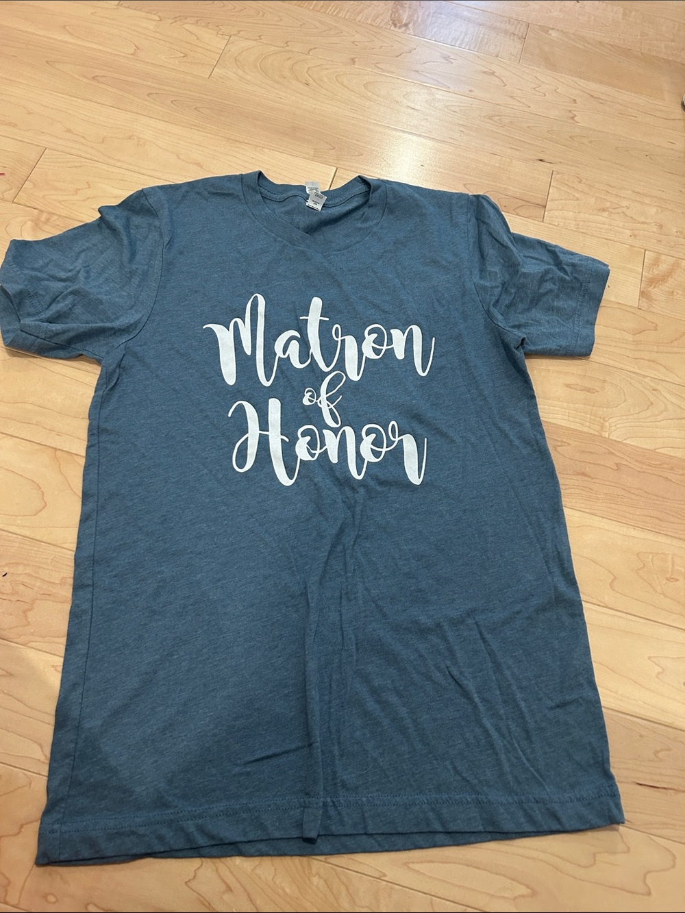 Bella Canvas Slate Blue "Matron of Honor" Short Sleeve Tee